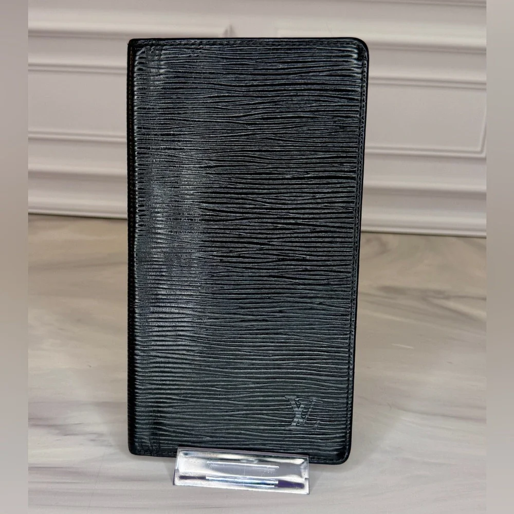 Louis Vuitton Black Epi Leather Long Bifold Wallet | Men’s Classic | Vintage